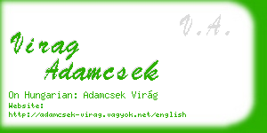 virag adamcsek business card